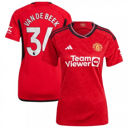 Manchester United Van De Beek 34 Dame Hjemmedrakt 2023-24 Kortermet